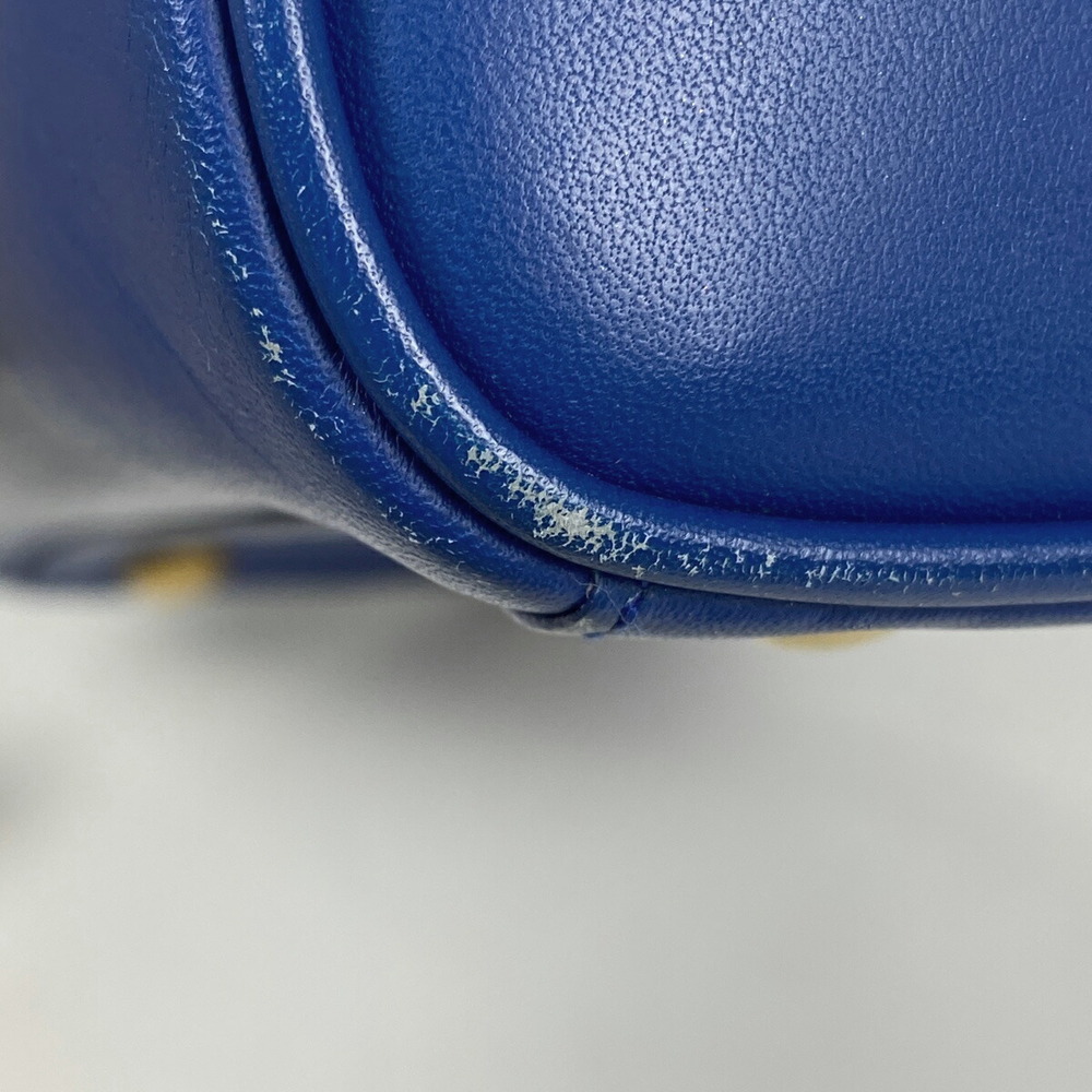 Saint Laurent Baby Duffle Handbag Shoulder Bag Leather Blue - Picture 2 of 7